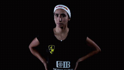 Woman Wearing Redbull Headband GIF