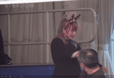 Woman Wearing Reindeer Headband GIF