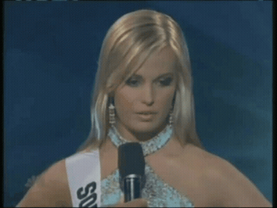 Woman Wearing Sash Saying SS GIF