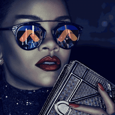 Woman Wearing Sunglasses And Red Lipstick GIF