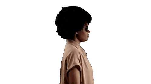 Woman Wearing Sunglasses And Wig Dancing Sticker