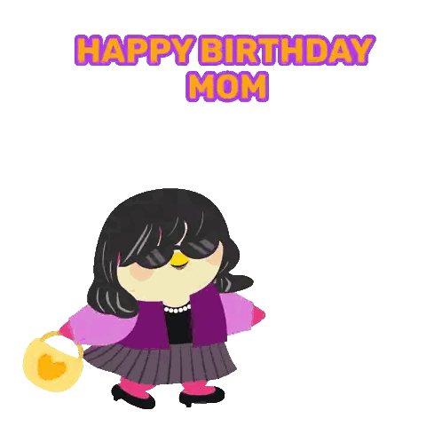 Woman Wearing Sunglasses Happy Birthday Mom Sticker
