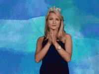 Woman Wearing Tiara Covering Mouth GIF