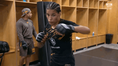 Woman Wearing UFC Shirt GIF