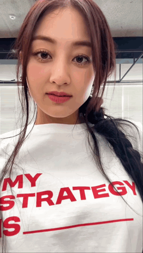 Woman Wearing White Shirt Saying My Strategy Is GIF