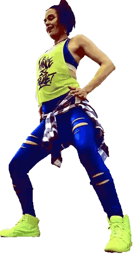 Woman Wearing Yellow Dance Tank Top Sticker