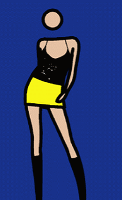 Woman Wearing Yellow Skirt GIF