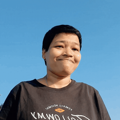 Woman Wearing YMMWO T-Shirt GIF