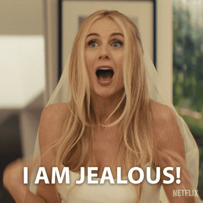 Woman Wedding Dress Says I Am Jealous Netflix GIF