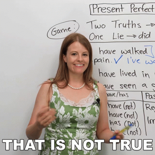 Woman White Board That Is Not True GIF