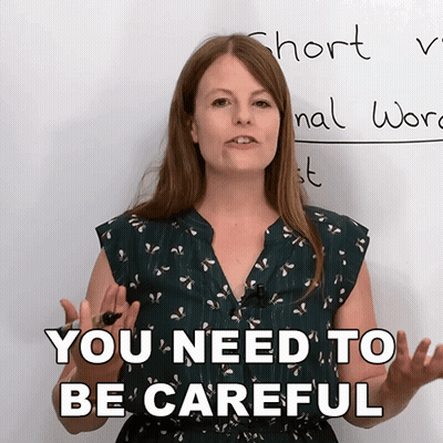 Woman White Board You Need To Be Careful GIF