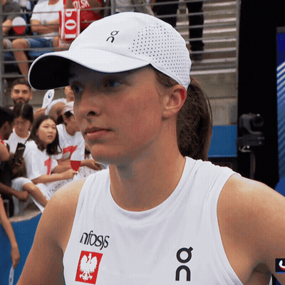 Woman White Hat White Tank Top Saying Nfogs GIF