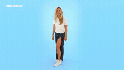 Woman White Shirt Blue Jeans Beside Man Jeans GIF