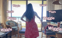 Woman Wiggle Funny Gesture GIF