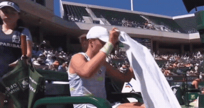 Woman Wiping Face With Towel GIF