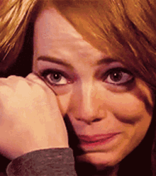 Woman Wiping Her Tears Of Joy GIF