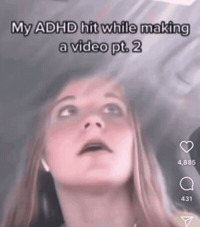 Woman With ADHD Making Video GIF