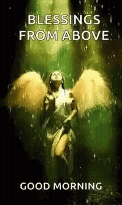 Woman With Angel Wings Blessings From Above Good Morning GIF