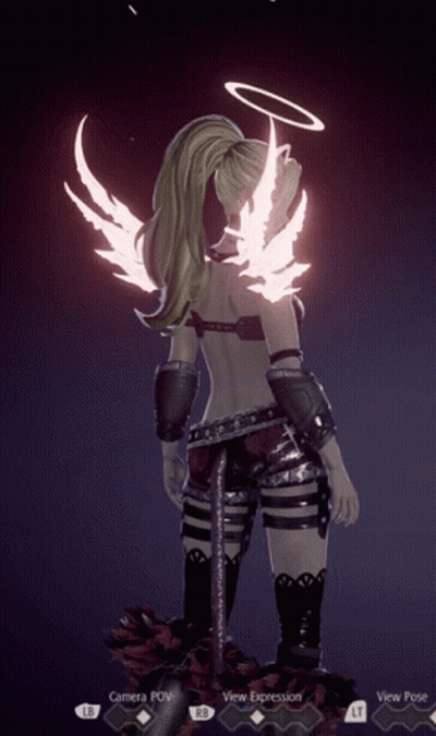 Woman With Angel Wings Video Game Screenshot GIF