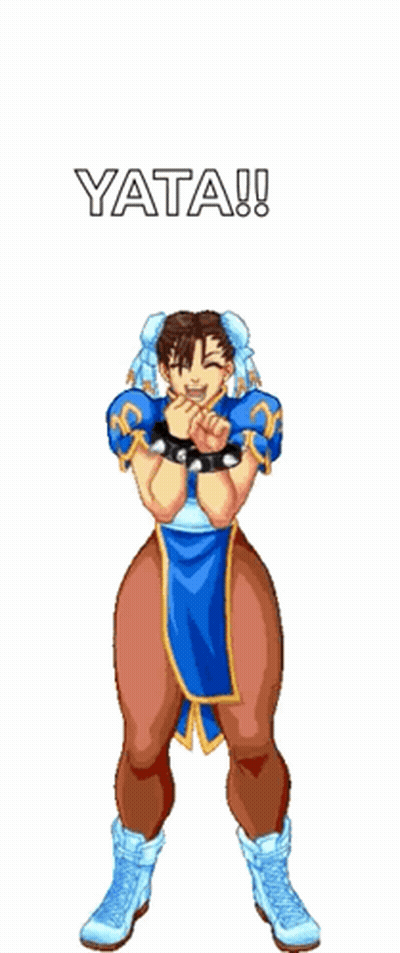 Woman With Arms In Air Saying Yata GIF