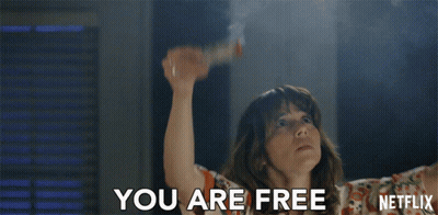 Woman With Arms In The Air Says You Are Free Netflix GIF