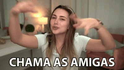 Woman With Arms Outstretched Chama As Amigas GIF