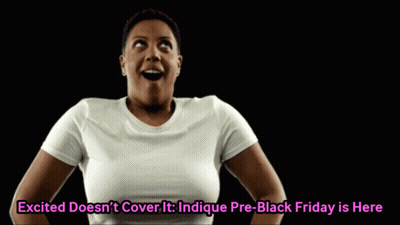 Woman With Arms Outstretched Excited Doesnt Cover It Pre-Black Friday Is Here GIF