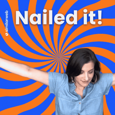 Woman With Arms Outstretched Nails It GIF