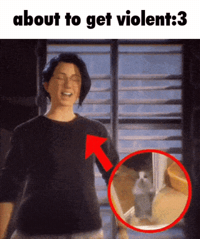 Woman With Arrow Saying About To Get Violent GIF