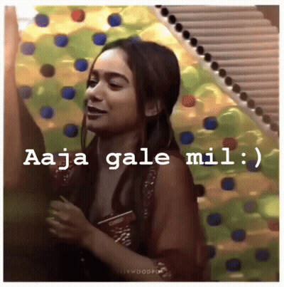 Woman With Balloons Aaja Gale Mil GIF