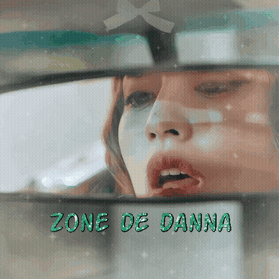 Woman with Bandage in Rear View Mirror