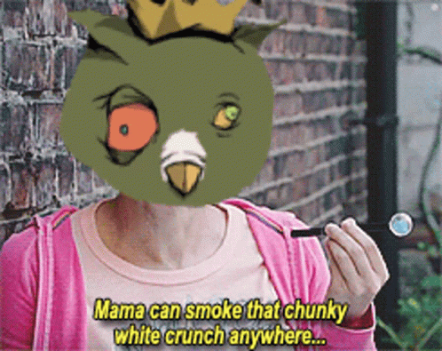 Woman With Bird Mask Smoking Cigarette GIF