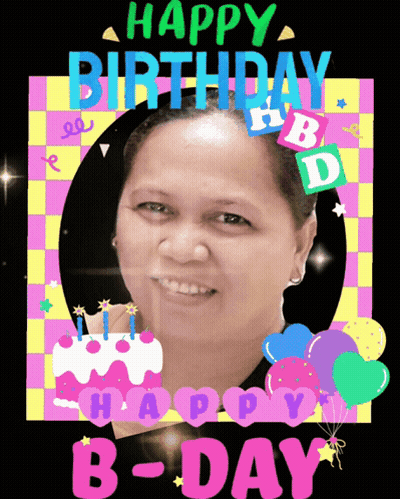 Woman With Birthday Cake Saying Happy Birthday GIF