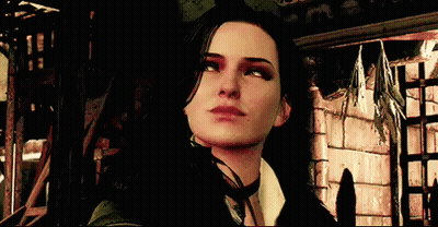 Woman With Black Hair And Choker GIF