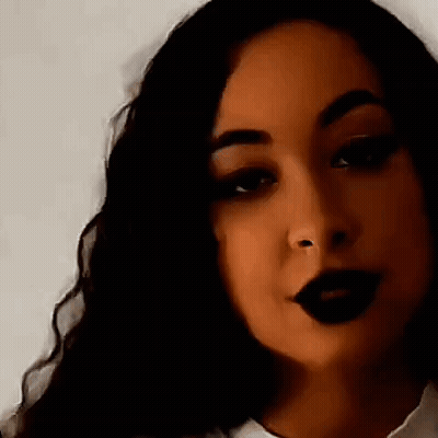 Woman With Black Lipstick And Nose Ring GIF