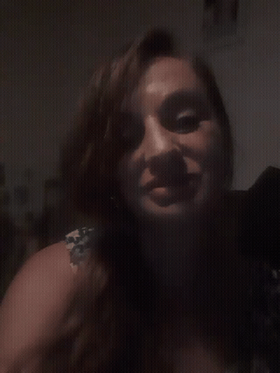 Woman With Black Makeup Taking Selfie GIF