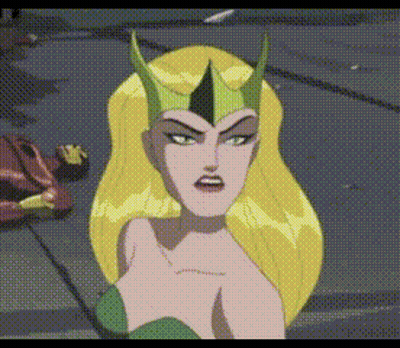Woman With Blonde Hair and Green Crown
