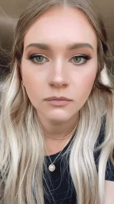 Woman With Blonde Hair And Nose Ring GIF
