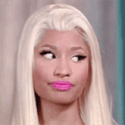 Woman With Blonde Hair And Pink Lipstick GIF