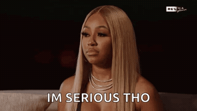 Woman With Blonde Hair Saying Im Serious Tho GIF