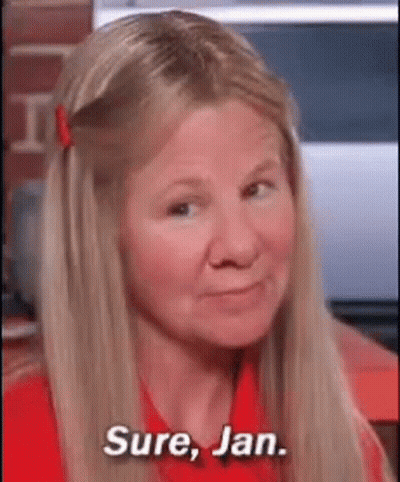 Woman With Blonde Hair Saying Sure Jan GIF