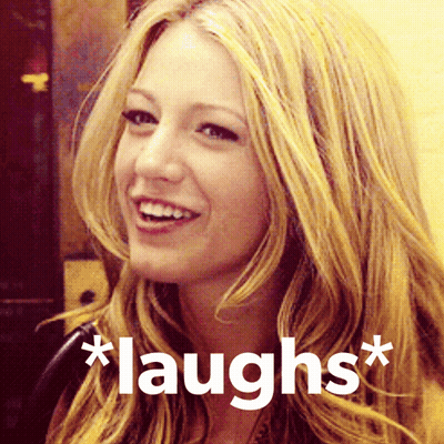 Woman With Blonde Hair Smiling Laughs GIF