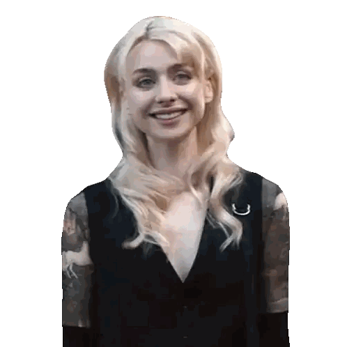 Woman With Blonde Hair Smiling Sticker