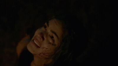 Woman With Blood On Face Screaming GIF