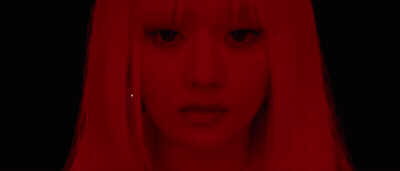 Woman With Blood On Lips And White Hair GIF