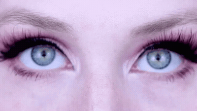 Woman With Blue Eyes And Long Eyelashes GIF