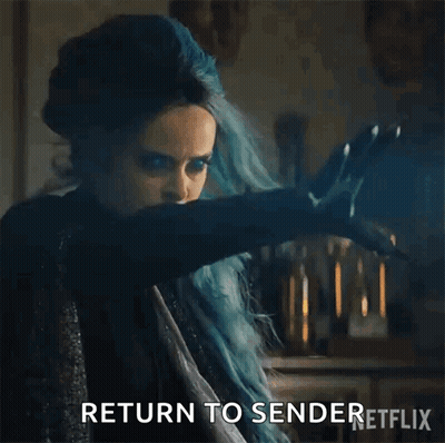 Woman With Blue Hair Holding Sword GIF