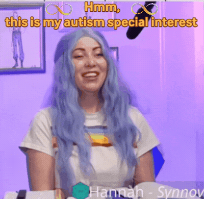 Woman With Blue Hair Says Hmm This Is My Autism Special Interest GIF