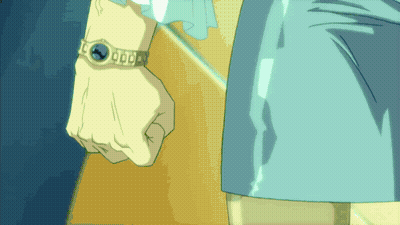 Woman With Blue Hair Talking To Bald Man About Brooklyn IPA GIF
