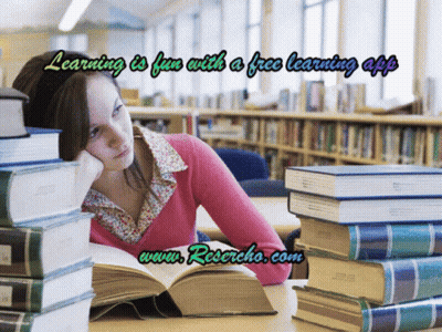 Woman With Books Learning Is Fun With Free Learning App GIF